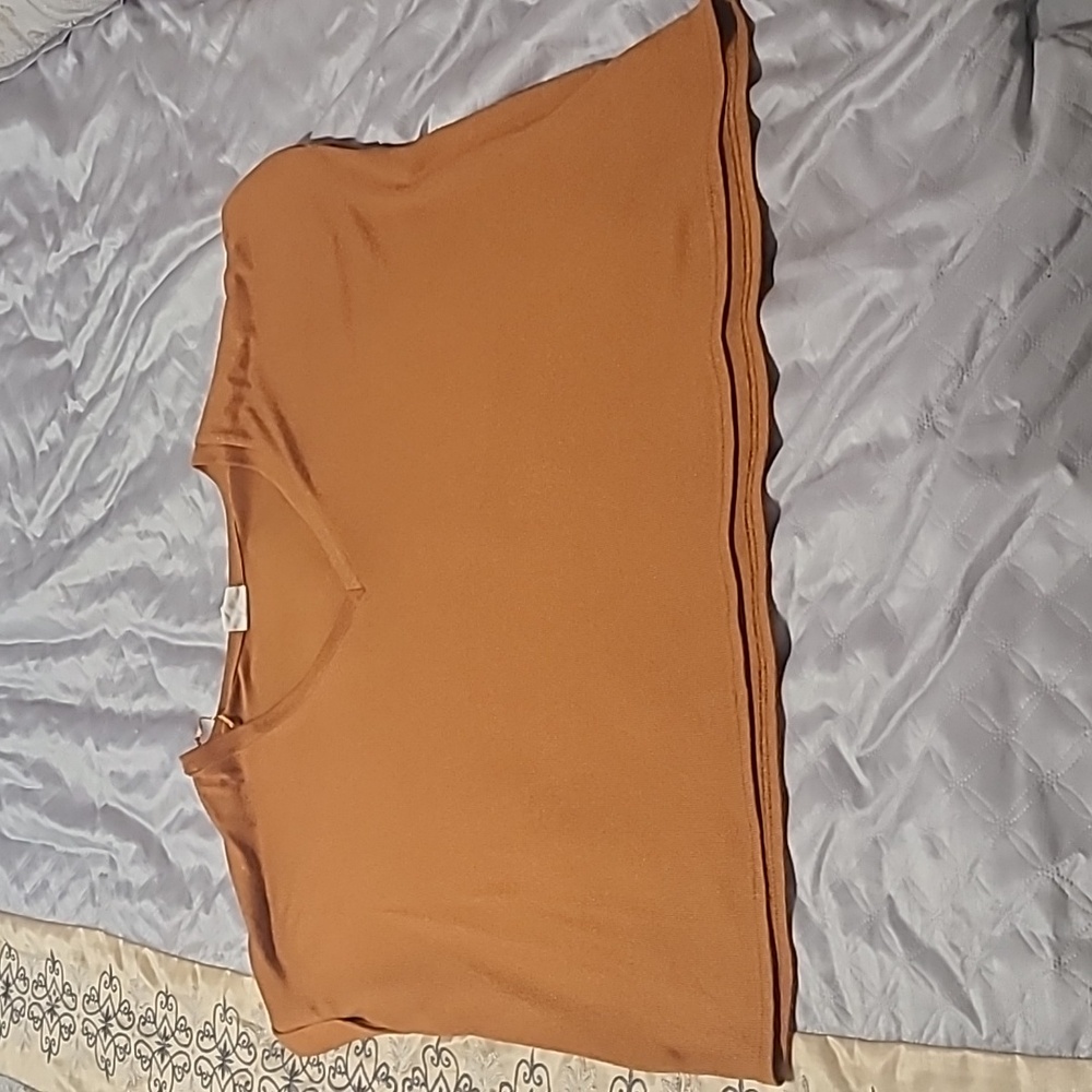 Women's V-Neck Brown Top